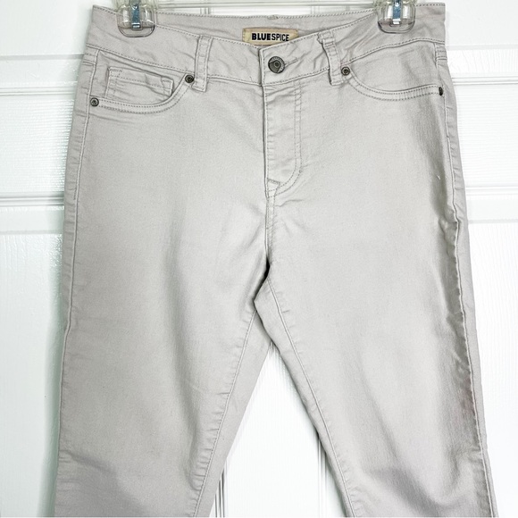 Blue Spice Mid Rise Skinny Stretch Denim Jeggings in Cream Junior’s Sz 7 - Picture 3 of 8